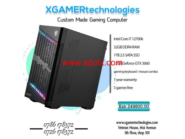 XGAMERtechnologies core i7 custom PC with games bonus