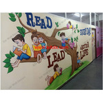 Play School Cartoon Wall Painting