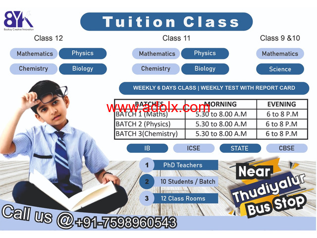 School Tuition for 8 to 12th class