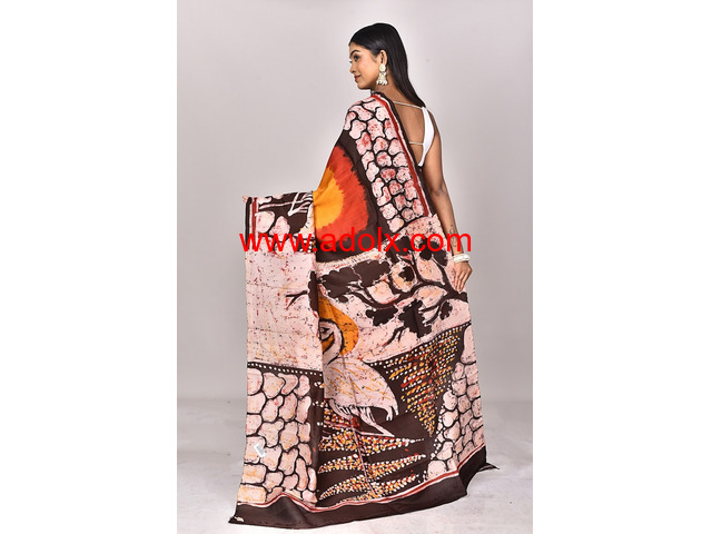 Hand Batik Pure Silk Saree