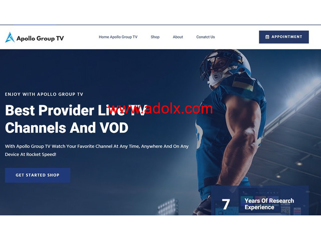 Apollo Group TV High-Quality IPTV Service 2025.