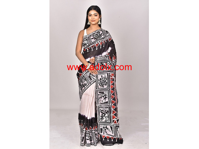 Hand Batik Pure Silk Sarees