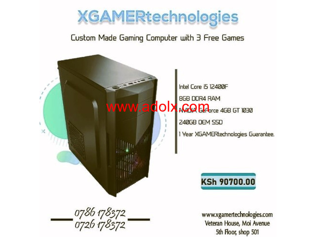 Powerful custom core i5 gaming desktop with 4GB Nvidia