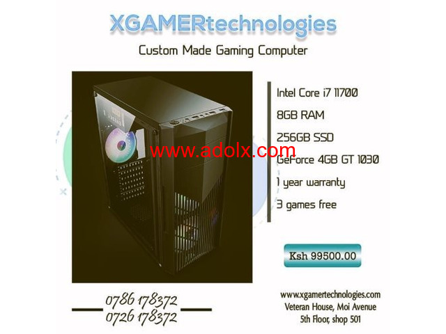 Powerful custom core i7 desktop with GeForce GT 1030