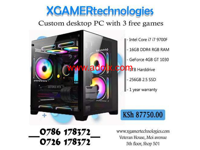 Bespoke XGAMERtechs core i7 Mid Tower desktop PC