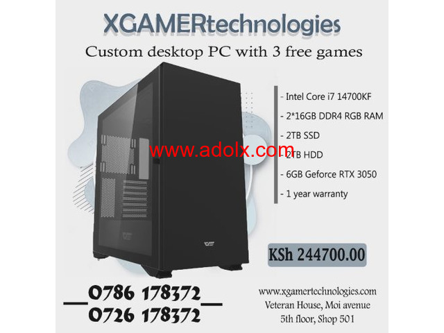 Custom crafted XgamerTechs 14th gen Core i7 desktop
