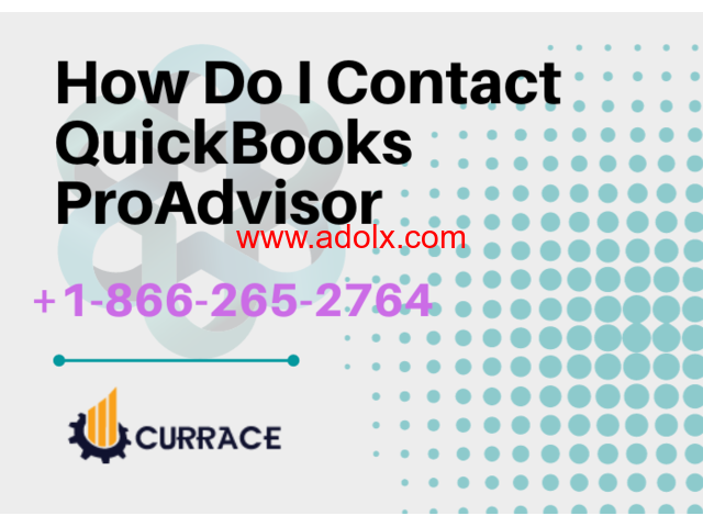 How Do I Contact QuickBooks ProAdvisor +1-866-265-2764