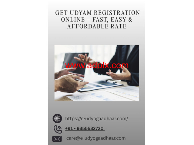 Get Udyam Registration Online – Fast, Easy & Affordable rate