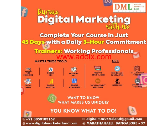 Digital Marketing Institute in Marathahalli | Grow in your career- DML