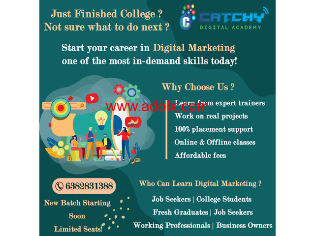 Catchy Digital marketing course with job assistance in Coimbatore