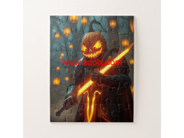 Epic Fiery Pumpkin Knight Puzzle ⚔️
