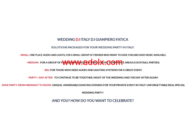 Wedding dj packages for your wedding in Italy
